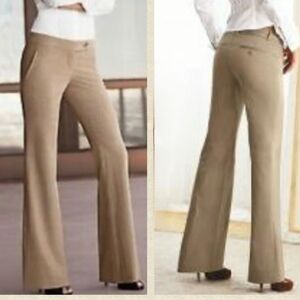 #1857 Body By Victoria's Secret " The Christie Fit" Beige Flare Pants Sz 10